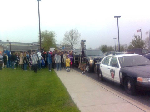 Haley Reinhart in black limousine surrounded by fans